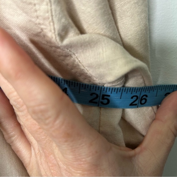 ZARA Linen Blend Utility Cargo Jacket Small Women Neutral Beige Lightweight - Picture 9 of 12